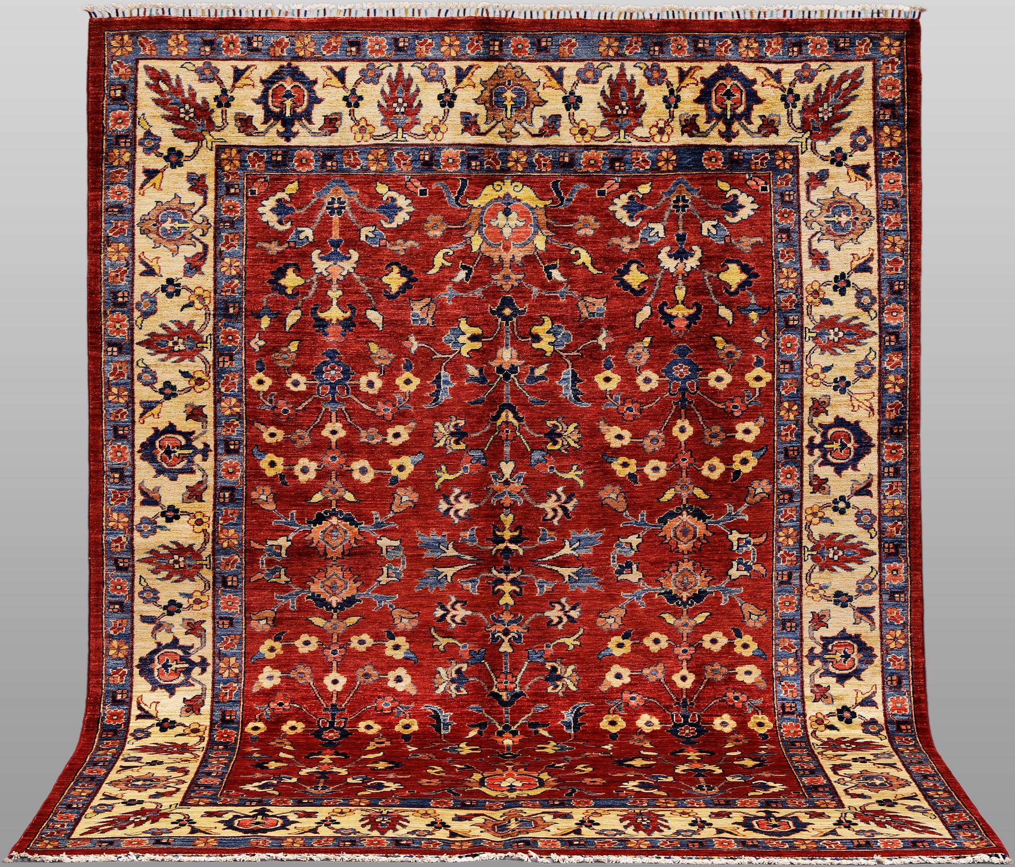 A rug, Ziegler design, approx. 246 x 177 cm.