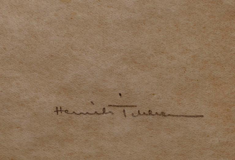 HENRIK TIKKANEN, träsnitt, Tpl´a 3/50, sign.