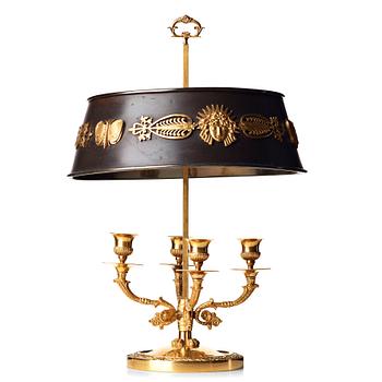 80. An Empire-style 19th century LAMPE À BOUILLOTTE.