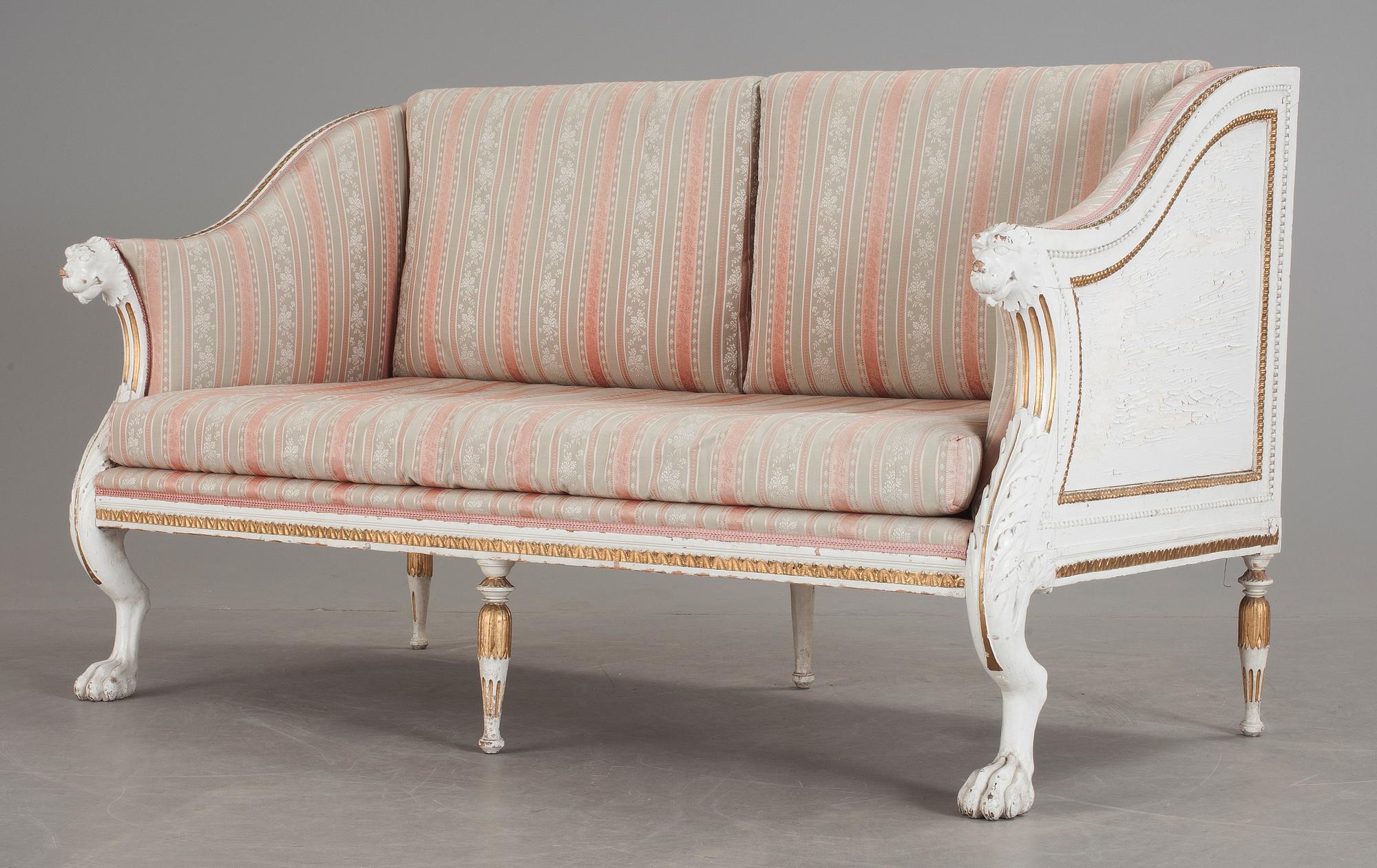 A late Gustavian early 19th century sofa.