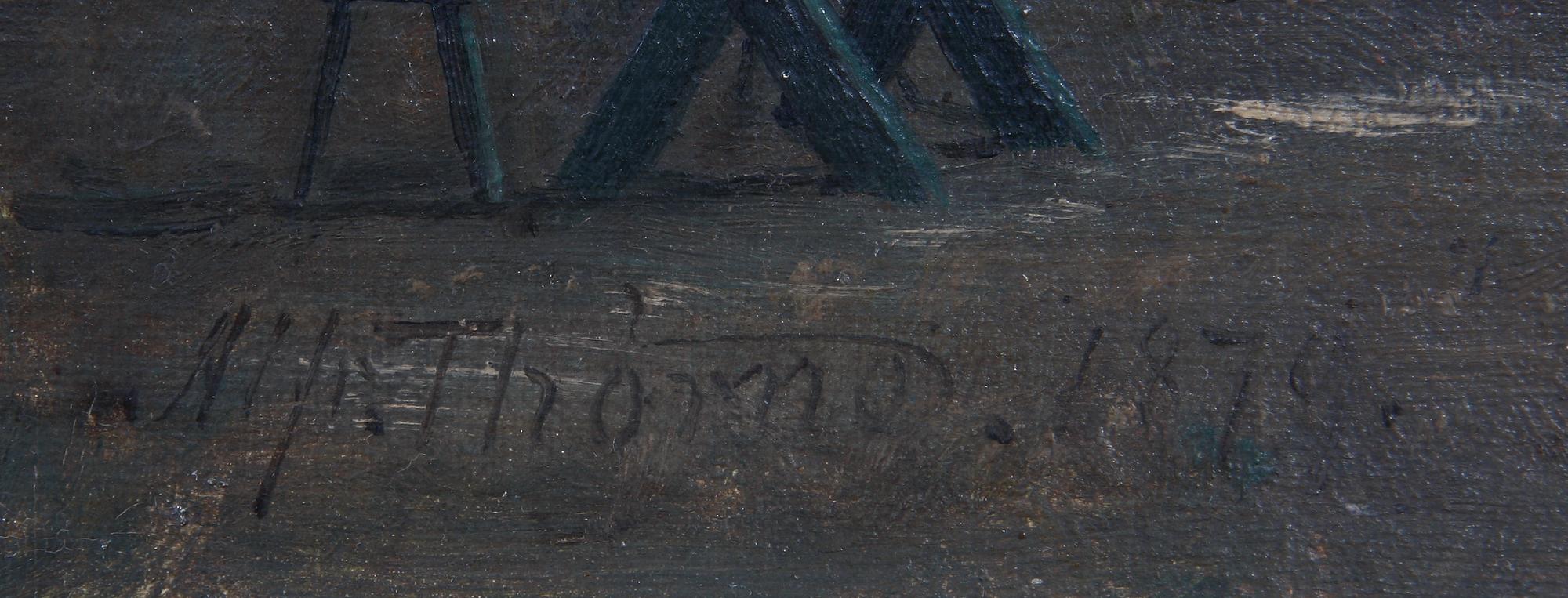 ALFRED THÖRNE, olja på pannå, sign o dat 1879.