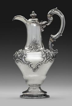 437. A WINE PITCHER, sterling silver. Edinburgh 1843. Height 33 cm. Weight 916 g.