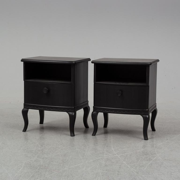 A pair of bed tables.