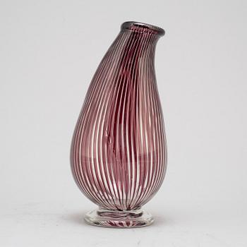 EDWARD HALD, a glass 'graal' vase, signed.