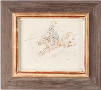 Robert Högfeldt · ROBERT HÖGFELDT, teckning/akvarell, signerad.