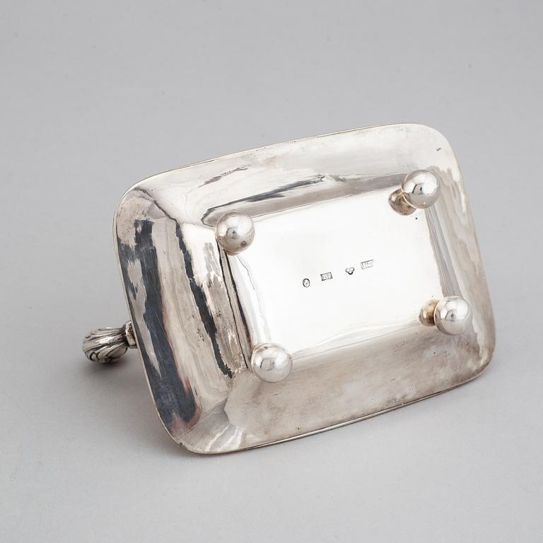 Carl Tengstedt, géleskålar, ett par, silver och glas, Göteborg 1839.