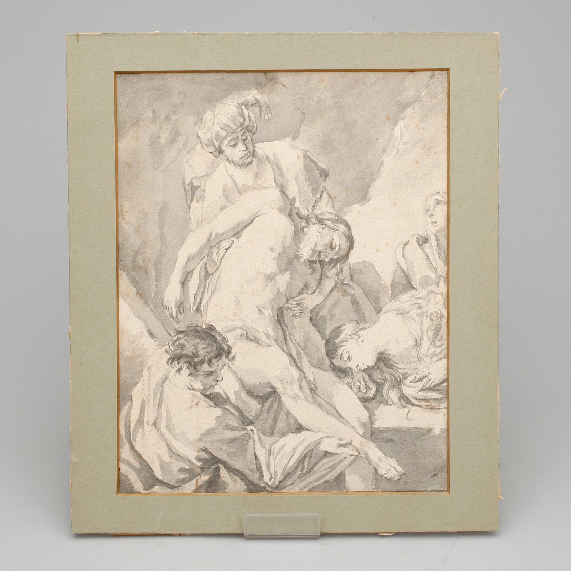 JOANNES JOSEPHUS DE LOOSE, tillskriven, lavering på papper, ej signerad.