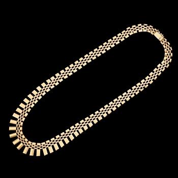 COLLIER, 18K guld. Vikt ca 30 g.