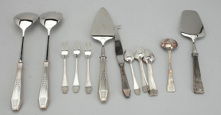PARTI BESTICK, 12 st. "Suomi", samt "Tähkä" 2 st. silver, 1990-2000 -tal.