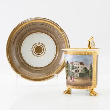 Cup with saucer Empire mid-19th century.
