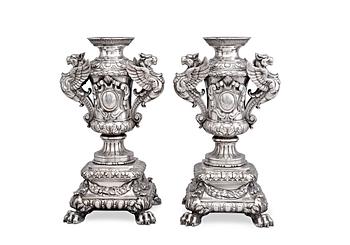 435. A PAIR OF TAZZAS, FABERGÉ.