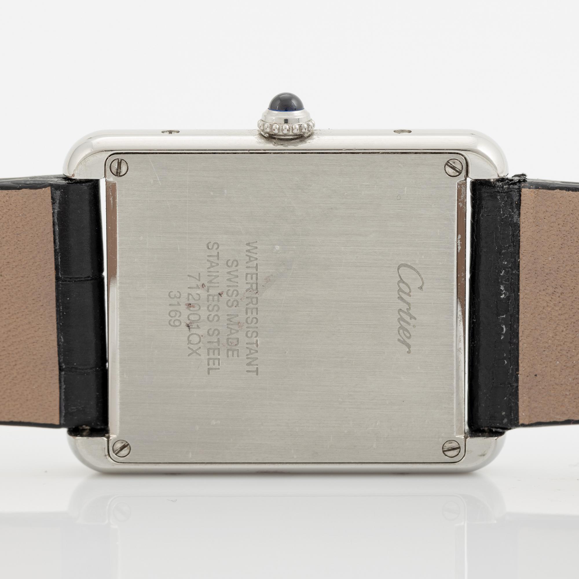 Cartier, Tank Solo, wristwatch, 34,8 mm x 27,4 mm.