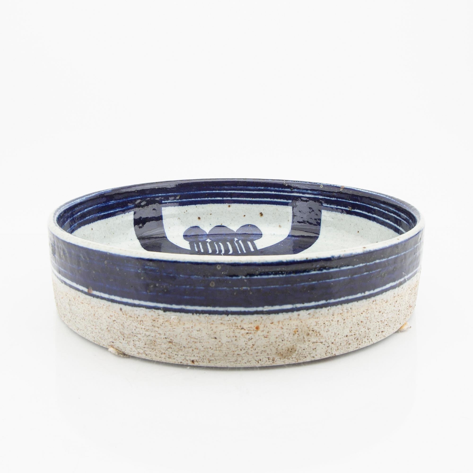 Inger Persson, a glazed stoneware signed vase and bowl from Rörstrand.
