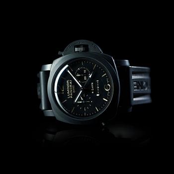 192. Panerai - 1950 Monopulsante 8 Day GMT. Ceramic. Hand-wound. 44mm. 2011.