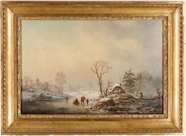 ERNFRIED WAHLQVIST, Olja på duk, signerad och daterad 1858.