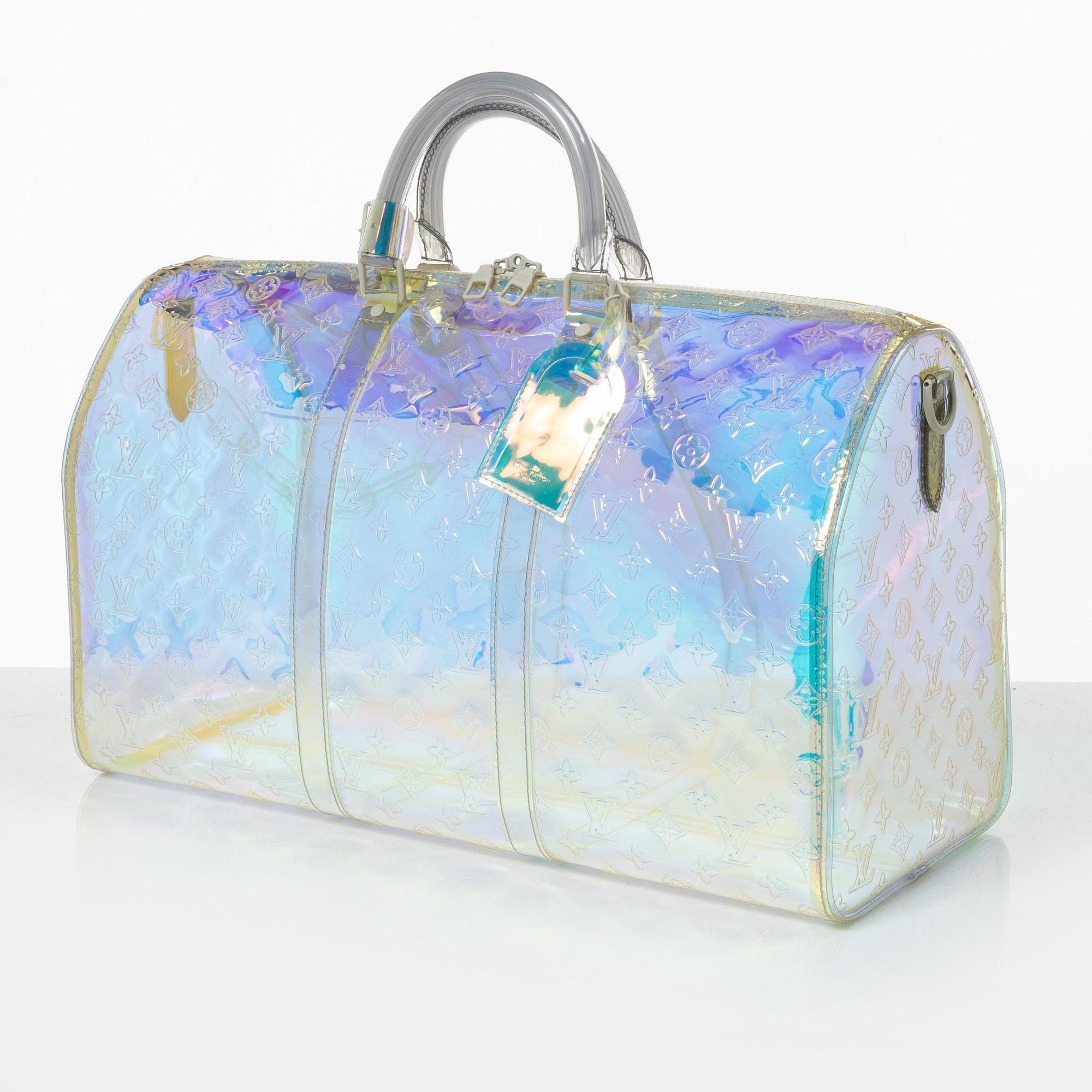 Louis Vuitton, weekendbag, "Keepall Bandouliere 50 Prism", Défilé Homme, 2019.