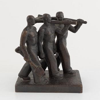 Okänd konstnär, 1900-tal, Tre arbetare.