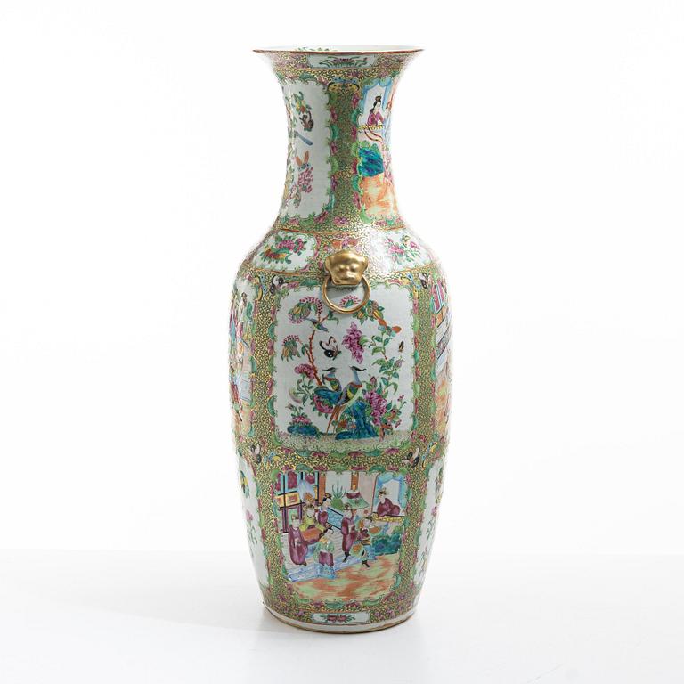 Golvvas, porslin, Kanton, Kina, 1800-tal.