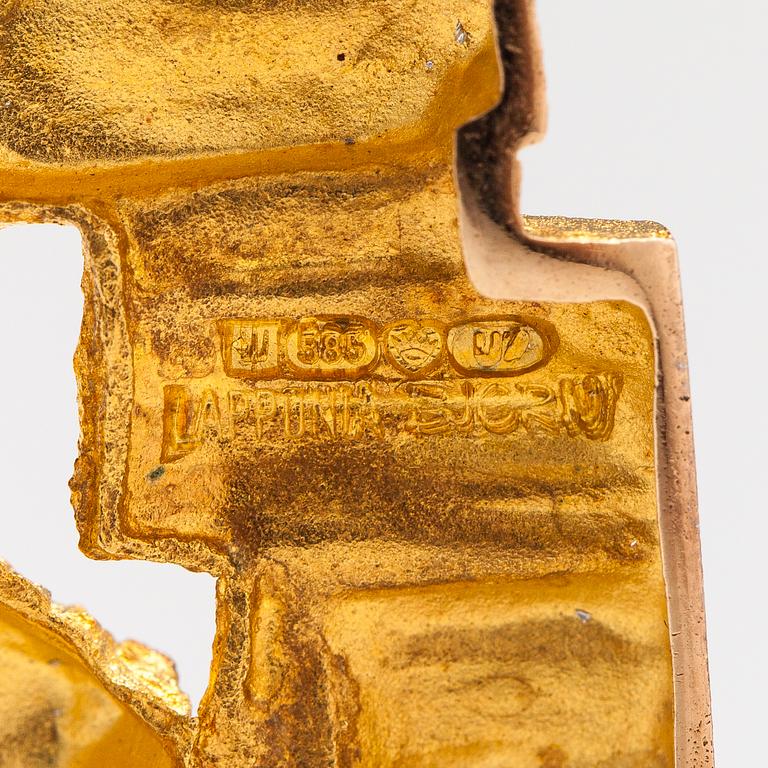 Björn Weckström, A 14K gold brooch "Driftwood". Lapponia 1973.