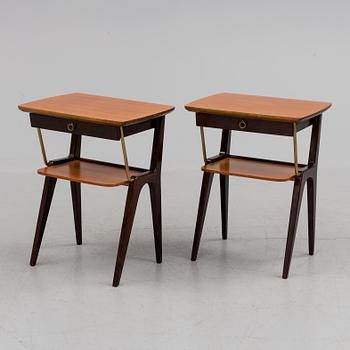 a pair of bedside tables from the 1950-/60's.