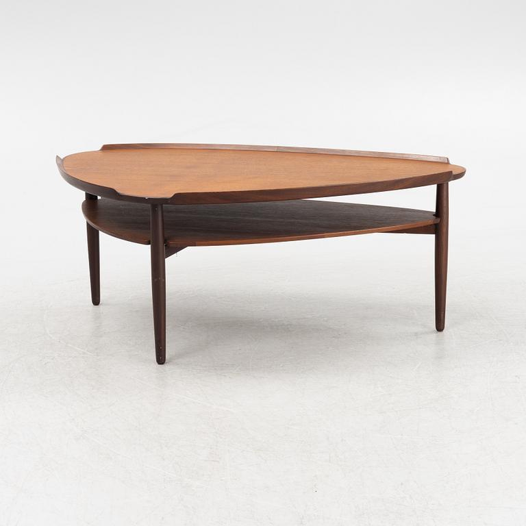 A teak veneered coffee table, 1960's.