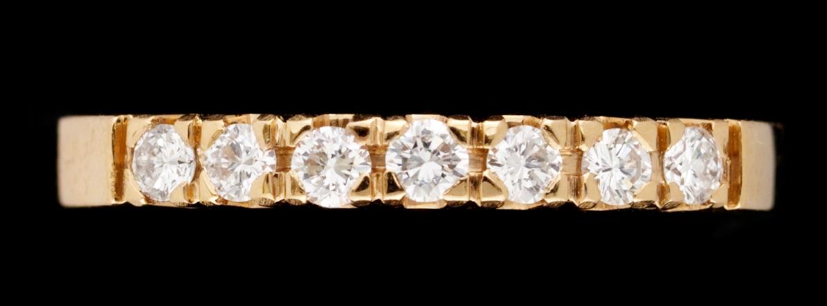 RING med 7 diamanter 0.42 ct.