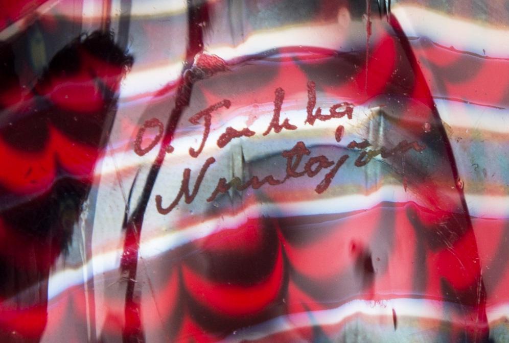OIVA TOIKKA, FÅGEL, glas, signerad O. Toikka Nuutajärvi.