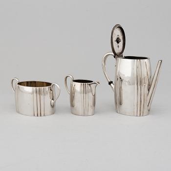 A MICHELSEN, a silver mocca service, Copenhagen 1906.