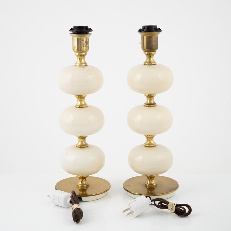 Bordslampor, ett par, Tranås Stilarmatur, 1970-tal.