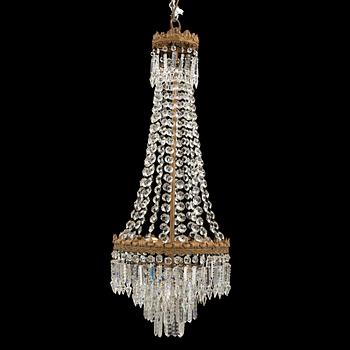 a early 20th century chandelier. Height ca 100 cm.