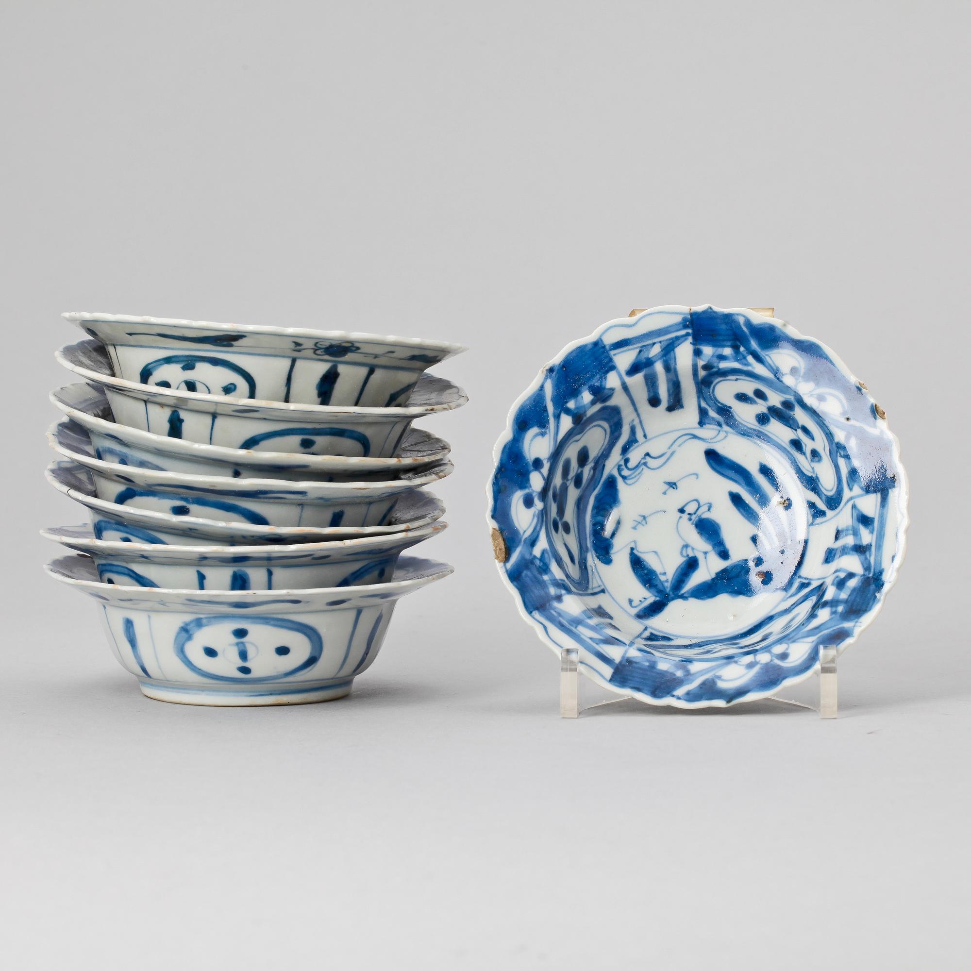 SKÅLAR, 8 st, porslin, Mingstil, Japan 1900-tal.