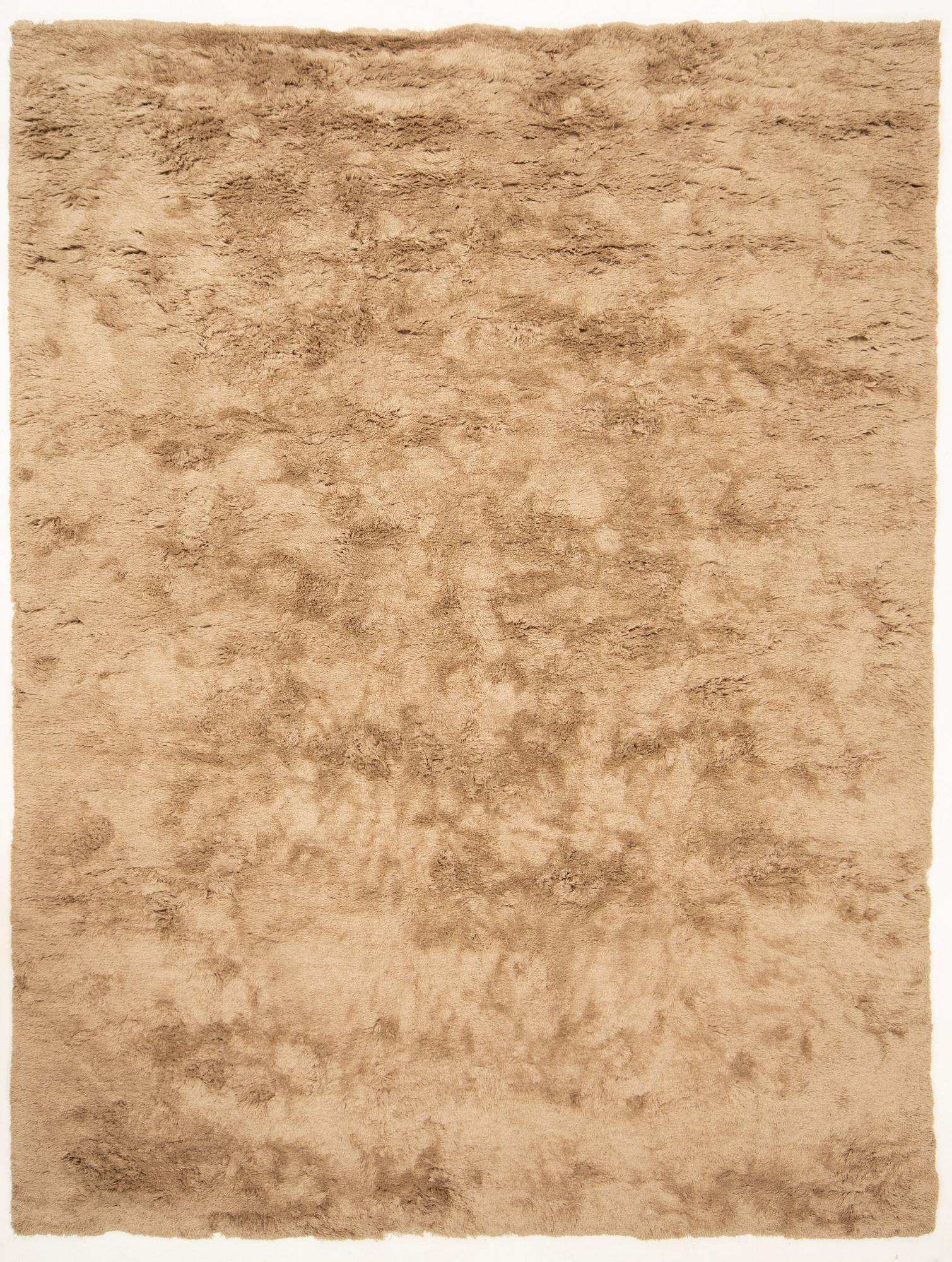 A monochrome carpet, 'Fallingwater - Mocha' by Layered, ca 400 x 300 cm.