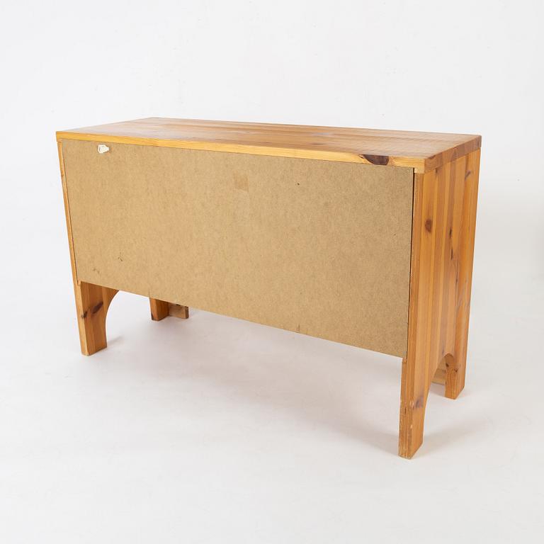 Christian Langeström, a pine mirror and dresser, Fröseke, Sweden, 1970's.