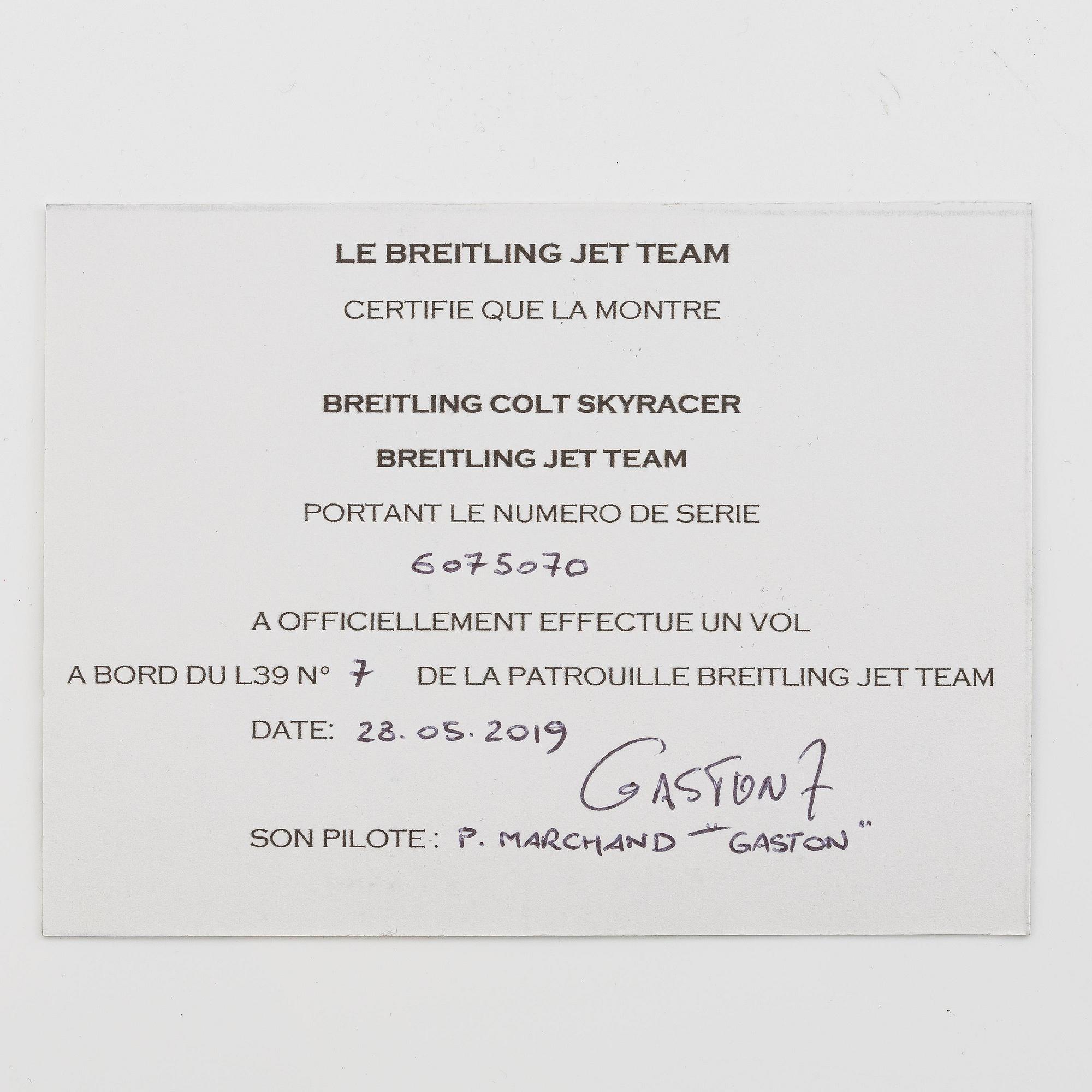 Breitling, Colt Skyracer, "Special Edition, Jet Team", ca 2019.