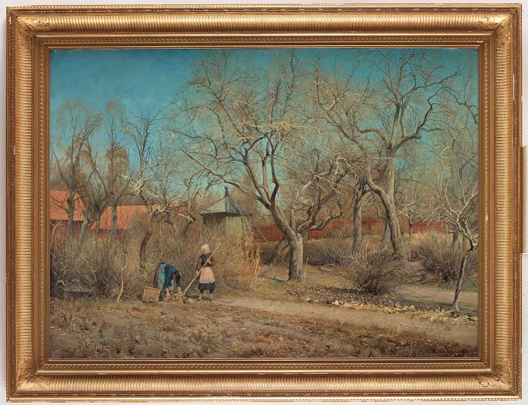 Anshelm Schultzberg, "Barn i trädgården", motiv från Nyckelviken (Children in the Garden, scene from Nyckelviken).