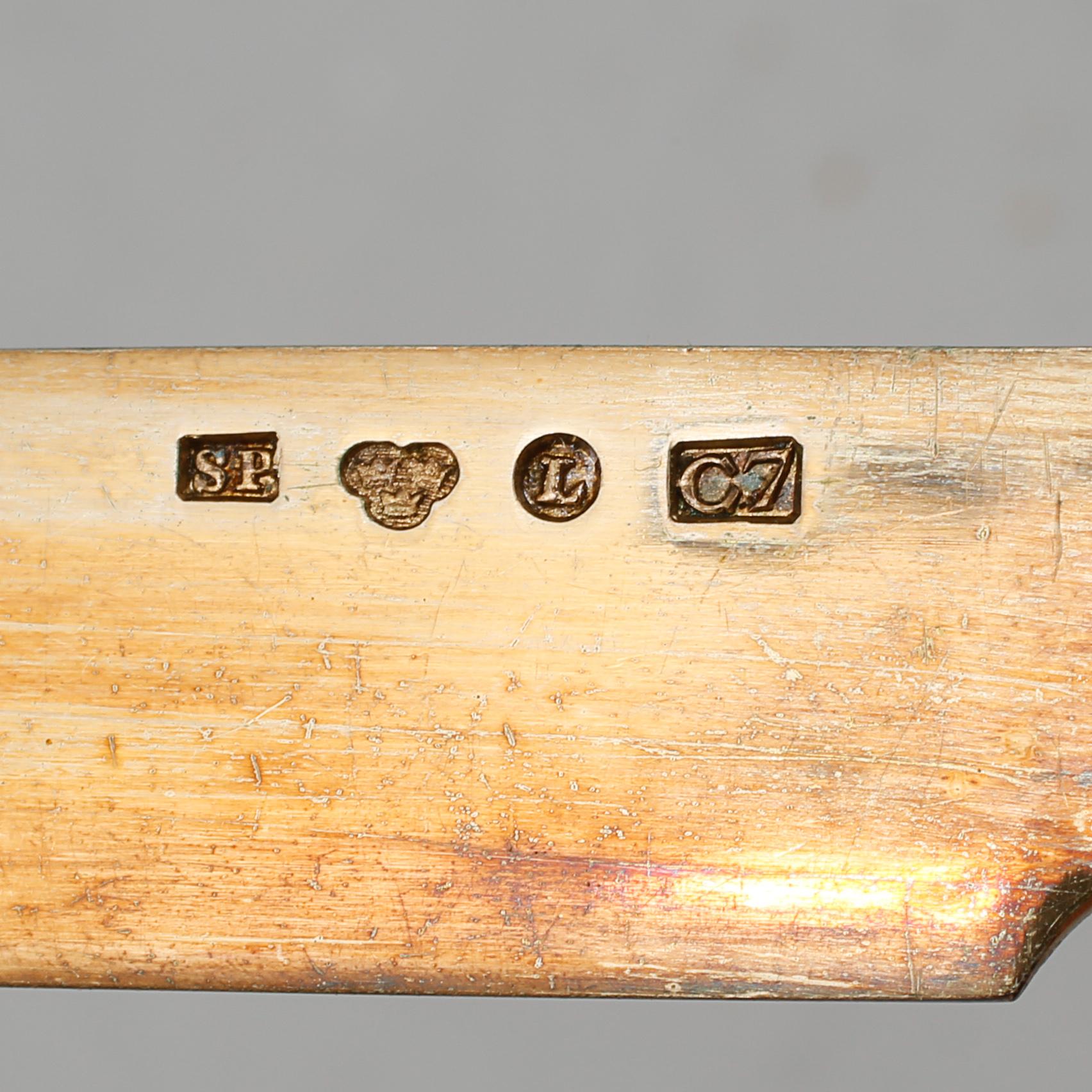 FRUKTBESTICK, 24 delar, silver och trä, Samuel Pettersson, Linköping, 1905-1907.
