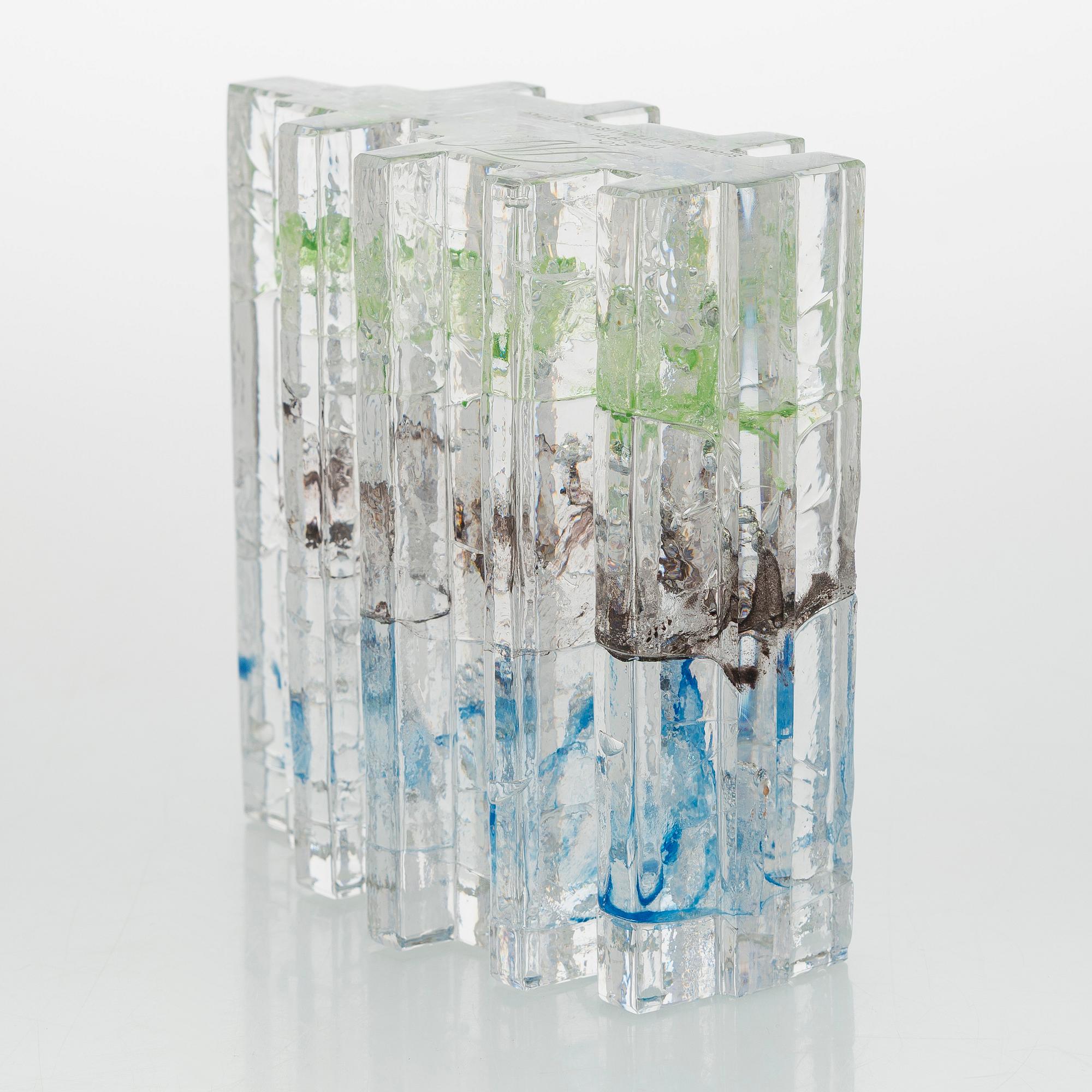 Helena Tynell, lasiveistos, "Metsä", signeerattu Helena Tynell Riihimäen Lasi Oy.