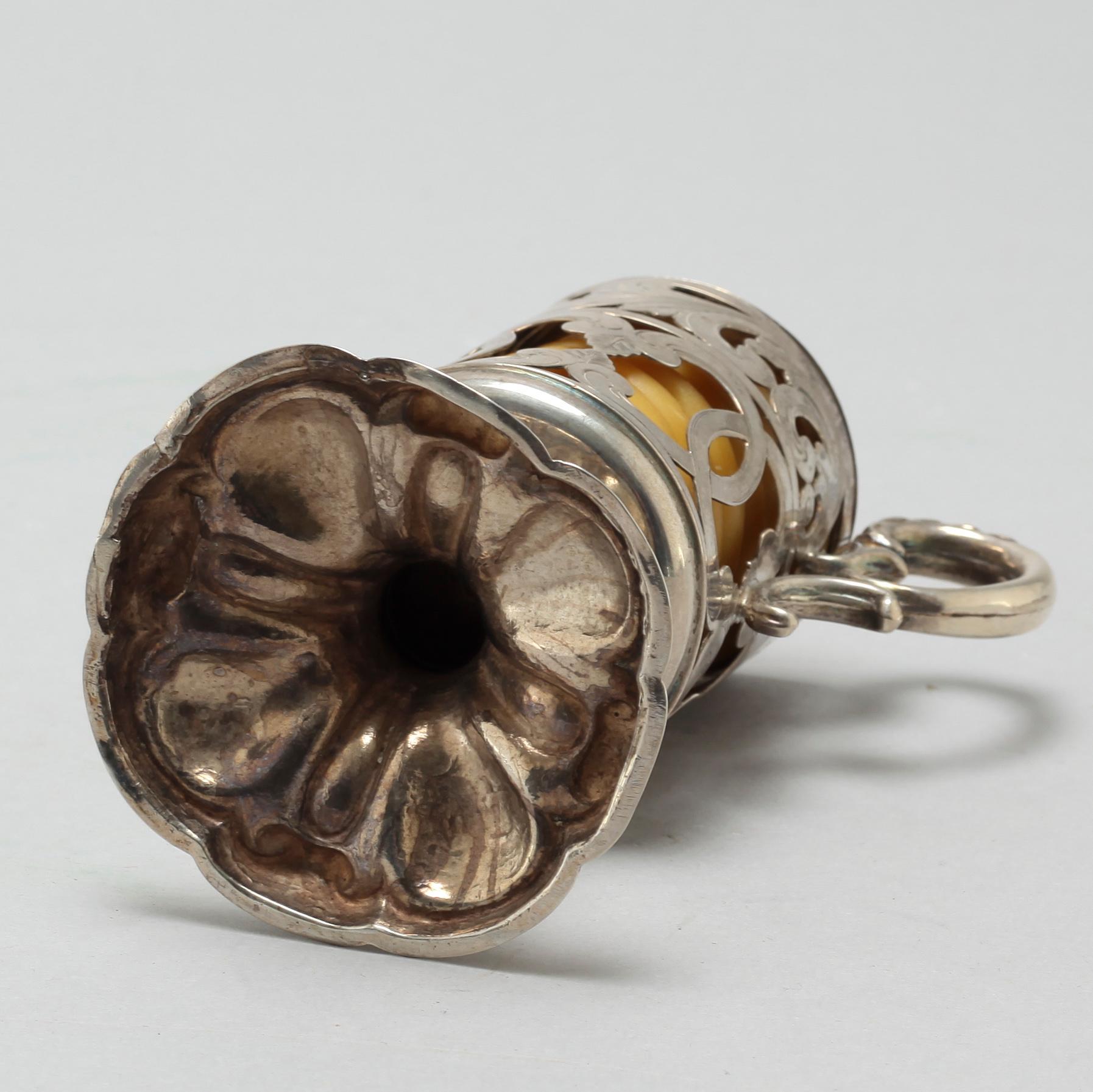 CHRISTOPHER CREUTZ, vaxljusstake, silver, Stockholm, 1859.