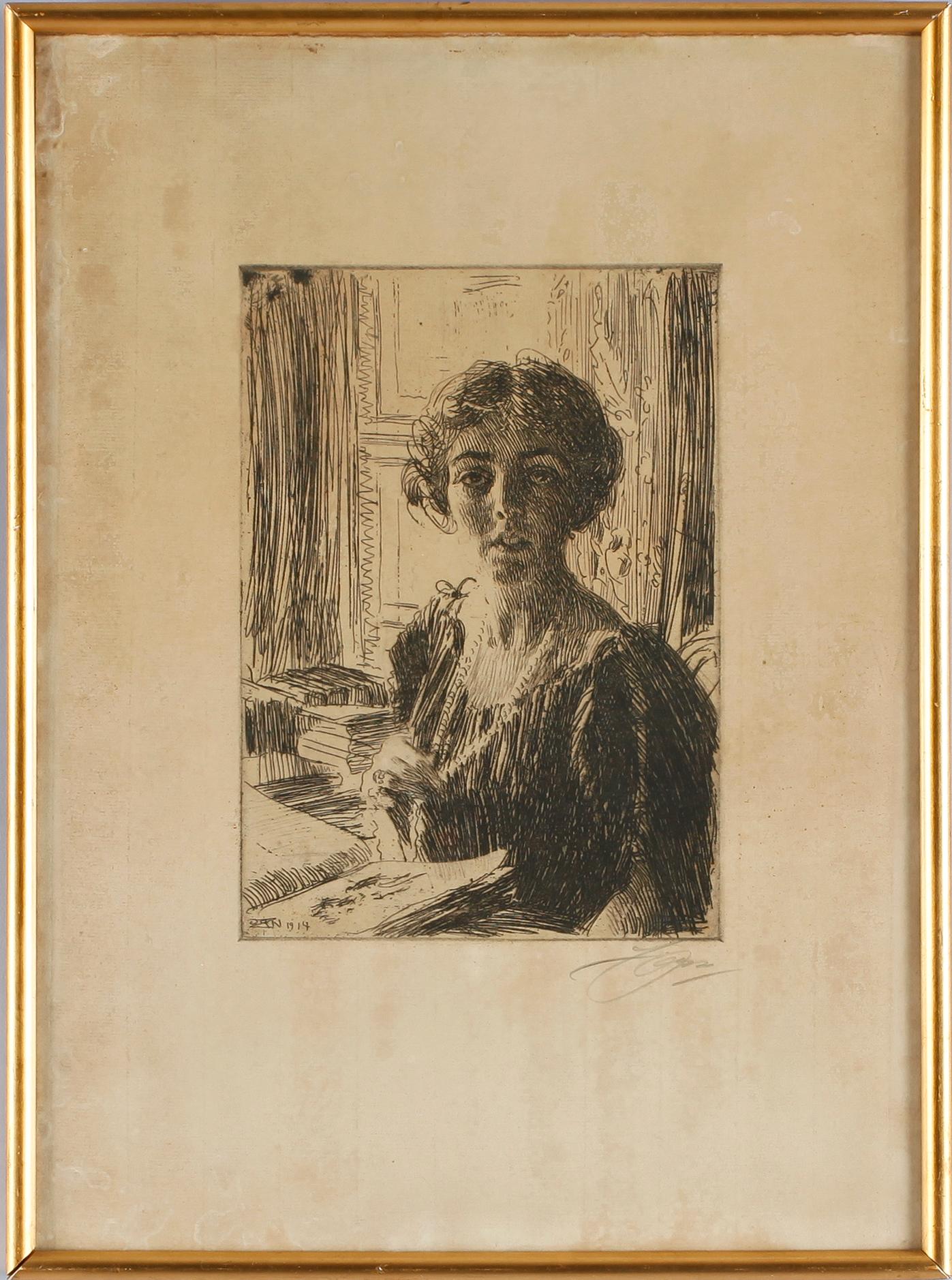 ANDERS ZORN, etsning, sign o dat.