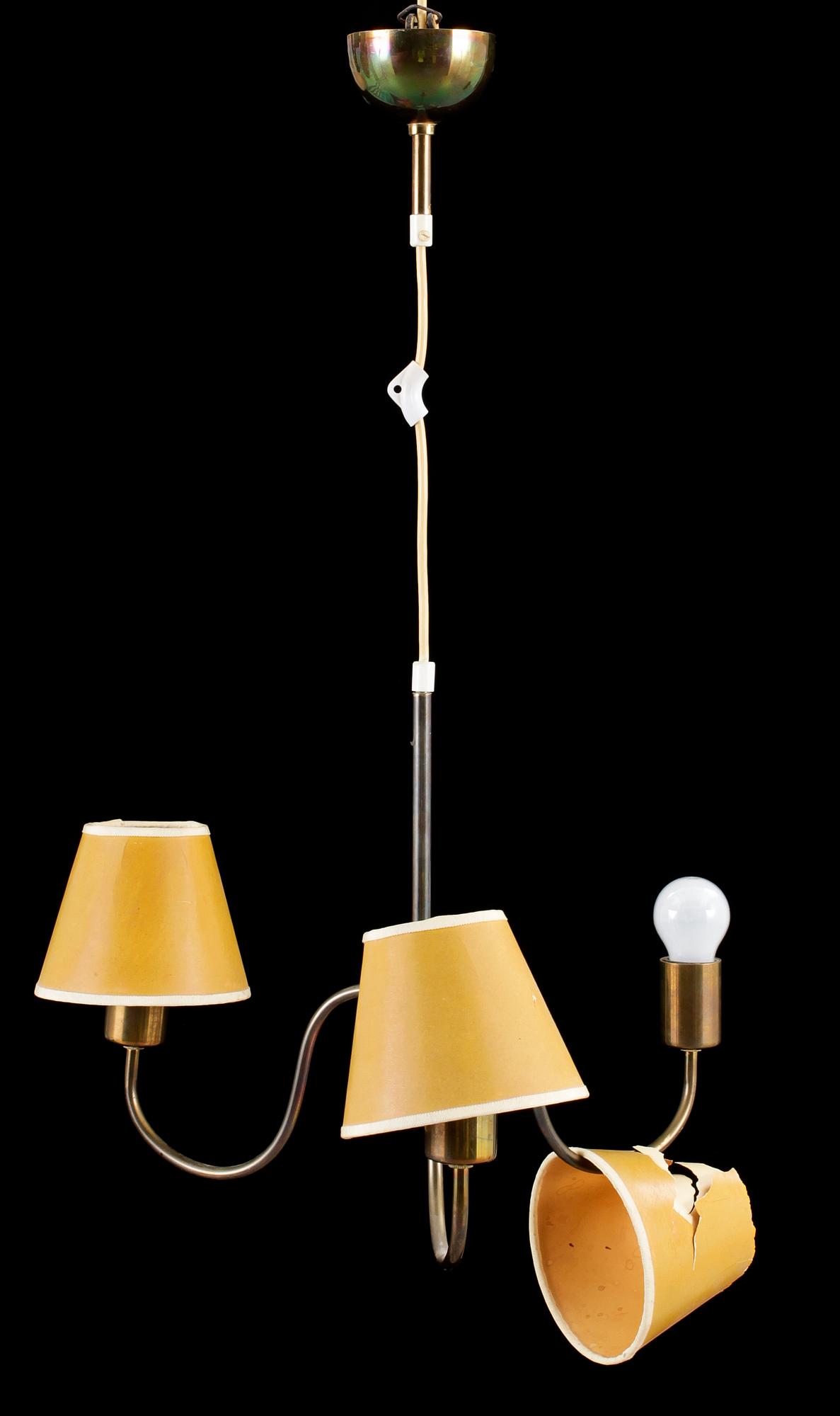 TAKLAMPA, mässing, "modell 2444" Josef Frank, Svenskt Tenn. H 37 exklusive sladd.
