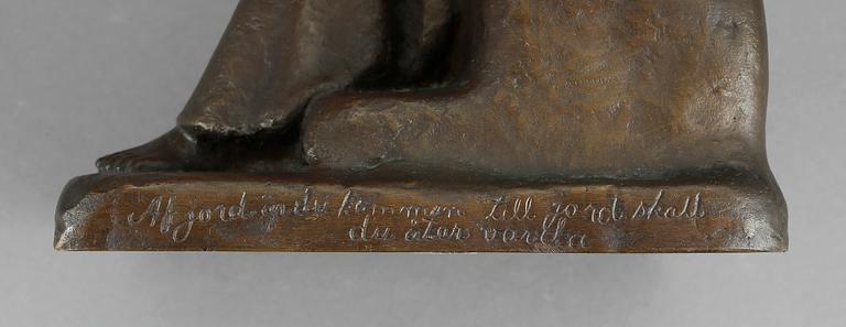 JOHANNES COLLIN, skulptur, brons, sign o dat 1912.