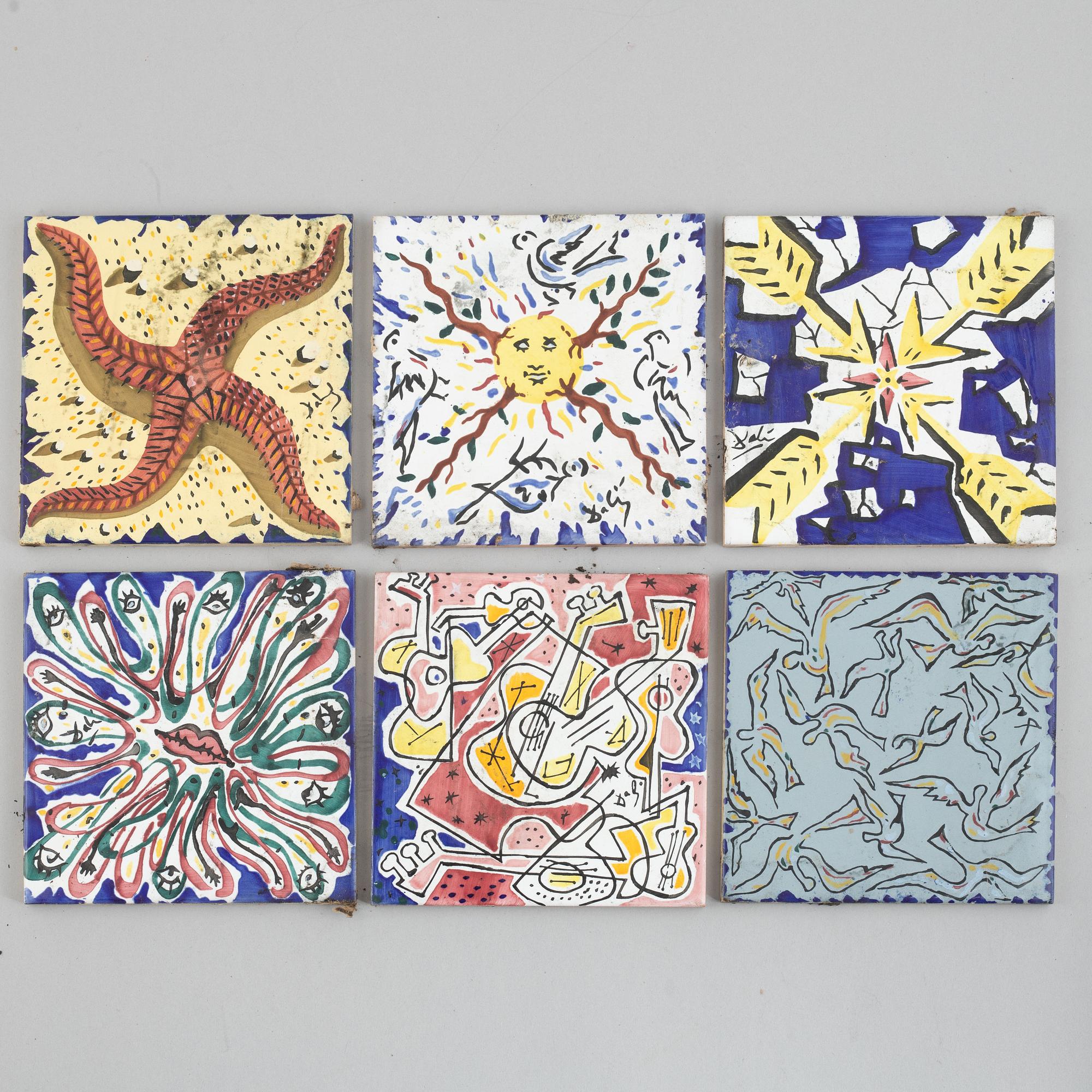 Salvador Dalí, 12 tiles, Spain.