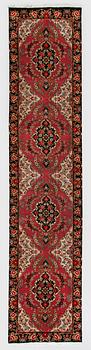 A runner, Tabriz part silk, so called 50 Radj. Ca. 400 x 90 cm.