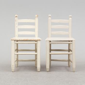 Twelve end of the 19th century chairs.