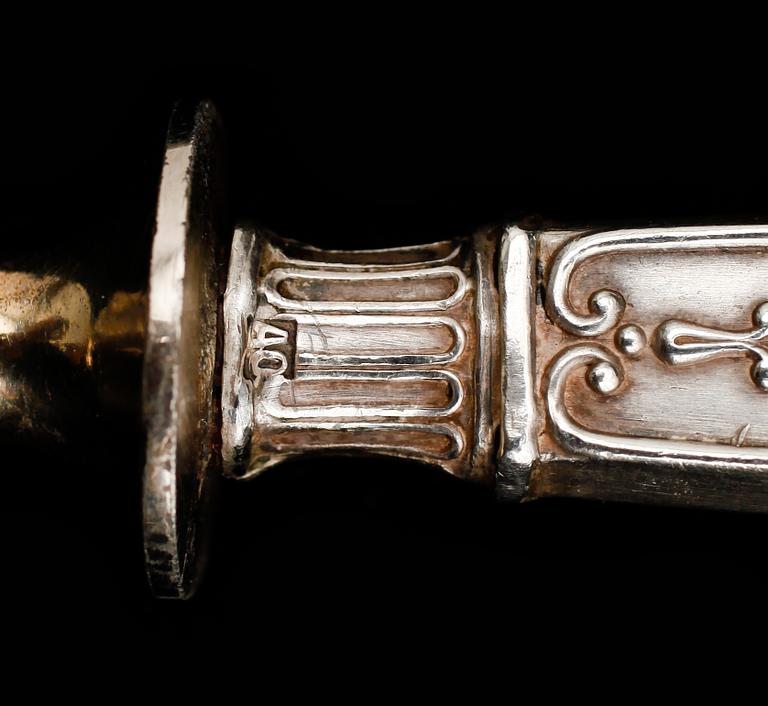 SALLADSBESTICK, 2 st, silver, Ryssland, tidigt 1900-tal.