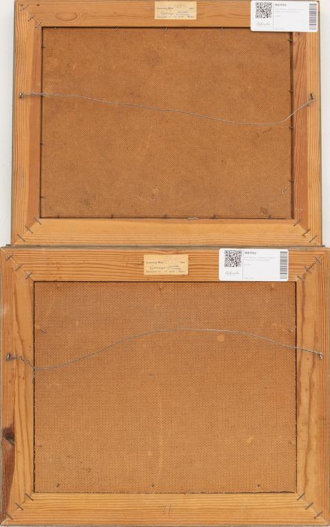 Oluf Wolmer Jakobsen "Old Ystad" and "Malmö Harbour".