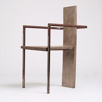 Jonas Bohlin, a 'Concrete' armchair, ed. 35/100, Källemo, Värnamo, Sweden post 1981.