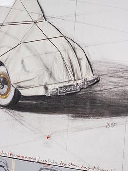 Christo & Jeanne-Claude, "Wrapped Volkswagen (Project for 1961 Volkswagen Beetle Saloon)".