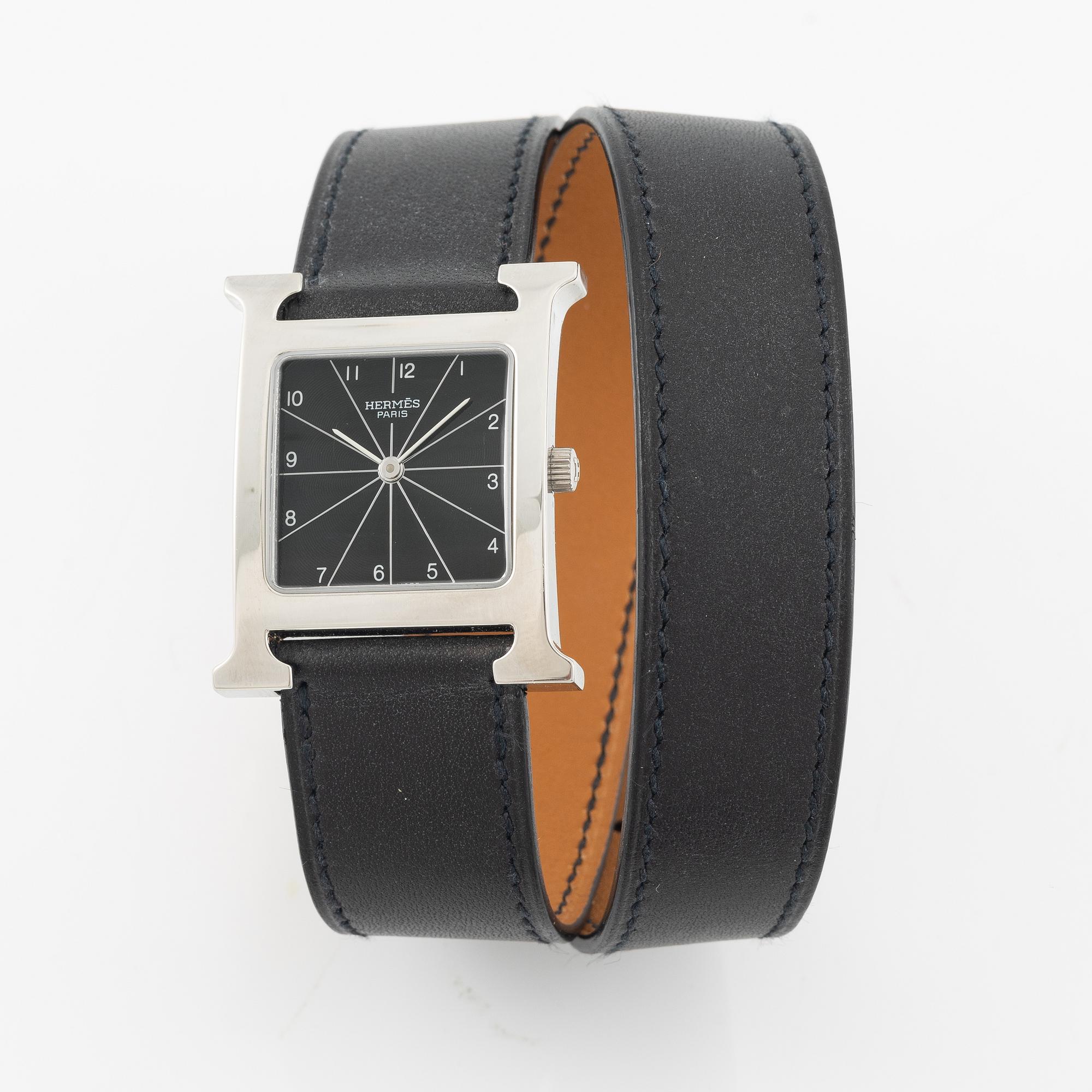 Hermès, Paris, Heure H, armbandsur, 26 x 26 (35) mm.
