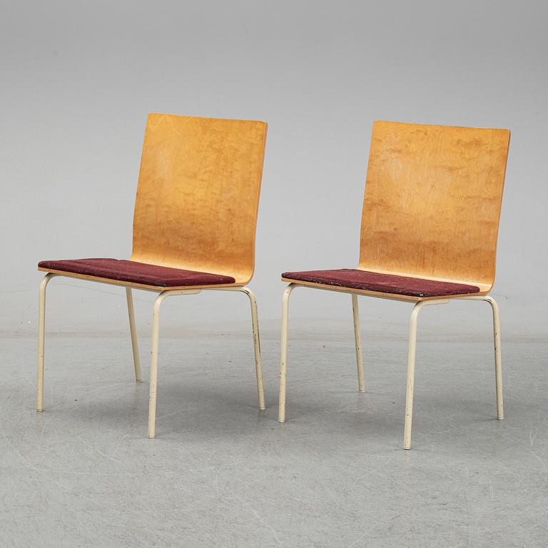 Peter Celsing, a set of six 1960s stackable chairs.